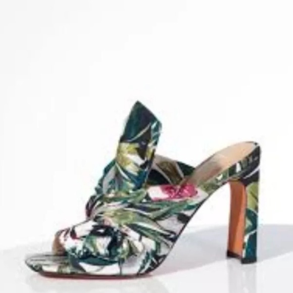 Marc Fisher Shoes - Marc Fisher Floral Brocade open toe heel